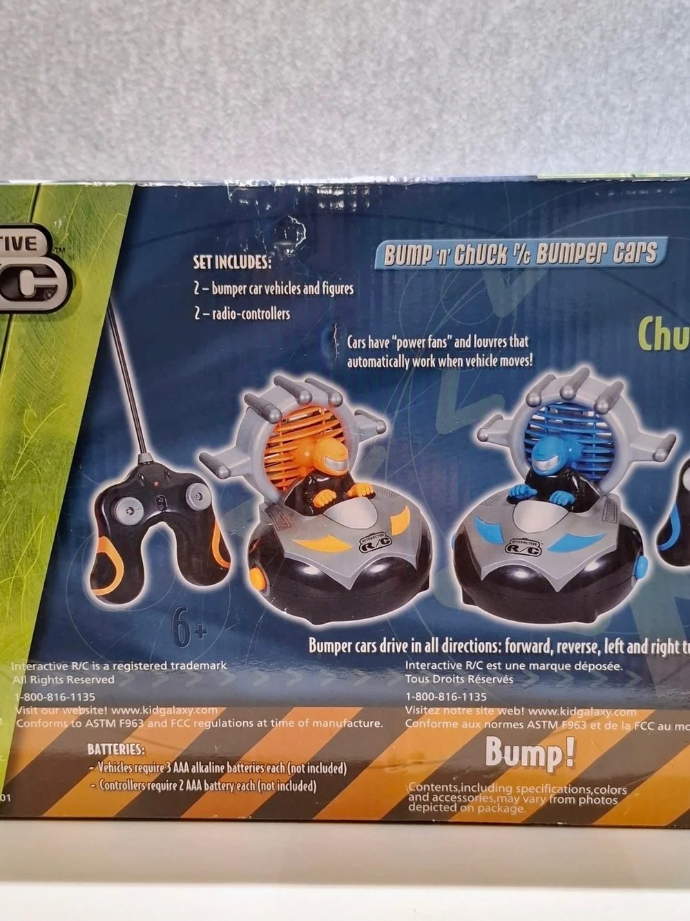 Bump n' Chuck 2-Pack Bumper Cars - Silver & Orange